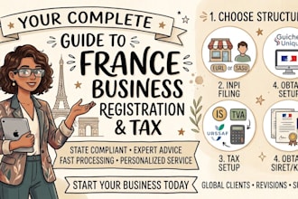 guide and prepare documents for france business registration and tax setup
