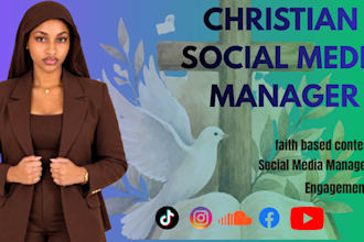 be your christian social media manager and content creator