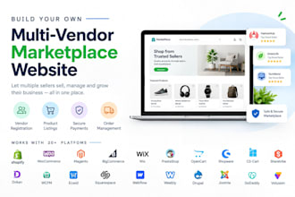 build multivendor marketplace website ecommerce website woocommerce website