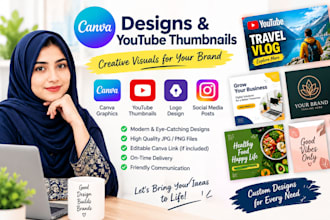 design canva graphics and youtube thumbnails