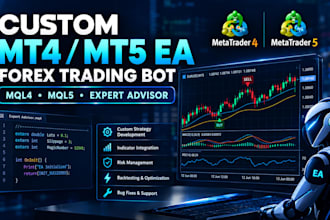develop a custom metatrader 4 or 5 forex trading bot and expert advisor