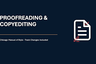 professionally copyedit or proofread your document using chicago style