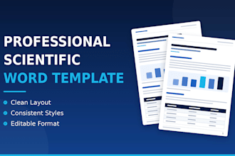create a professional scientific document template in word