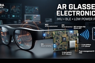 develop ar glasses electronics with imu, ble and low power pcb
