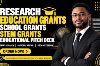 research education grants school grants stem grants educational pitch deck