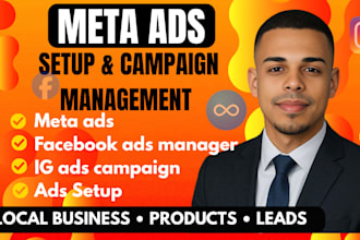 setup meta ads for local business, fb campaigns ads lead generation and sales