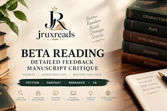 beta read, critique, and give feedback on fantasy manuscripts