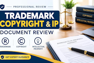 review your trademark, intellectual property copyright IP documents