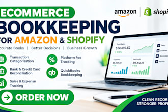 do ecommerce bookkeeping for amazon and shopify businesses
