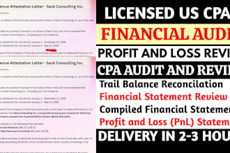 audit review and verify financial statements, financial audit, CPA review