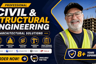 do civil and structural engineering design, architectural plan, mep in autocad
