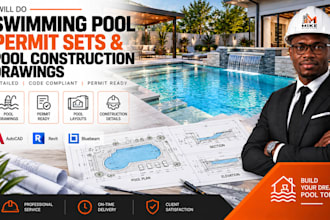 do swimming pool permit sets and pool construction drawings