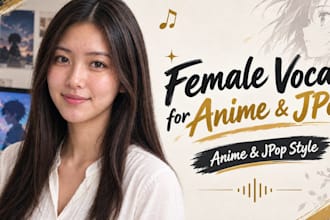 sing professional female utaite vocals for anime, jpop and game songs