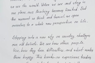 write anything with my beautiful and clean  handwritting