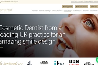 build squarespace cosmetic dentist website dental clinic smile makeover website