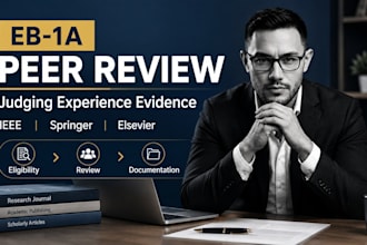 help you apply as elsevier springer ieee journal peer reviewer for eb1a