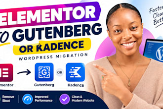 migrate elementor to kadence or gutenberg wordpress