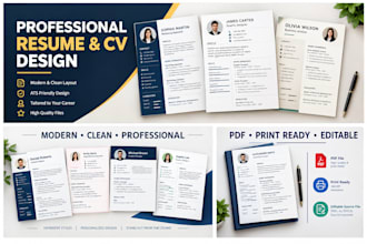 design a professional resume CV and modern CV template