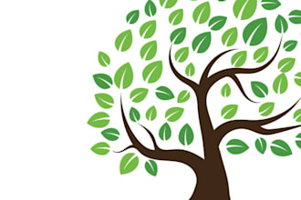 a professional modern tree logo