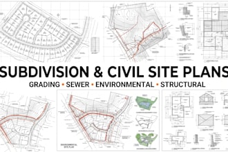 subdivision plan civil site grading plan sewer control plan tennessee virginia