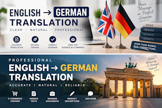 translate english texts into german