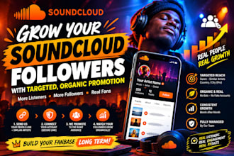 grow your soundcloud followers with organic promotion