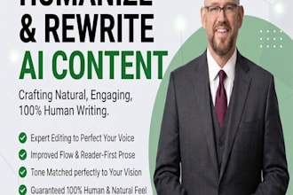 expertly edit or rewrite to humanize ai content