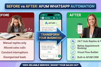 whatsapp automation, booking auto replies, and chatbot integration