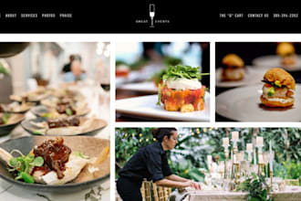 design wix restaurant website food menu catering reservation delivery website