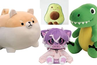do custom handcrafted animal personalized stuffed animal plushie toy