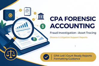 do cpa forensic accounting, fraud investigation and asset tracing, divorce