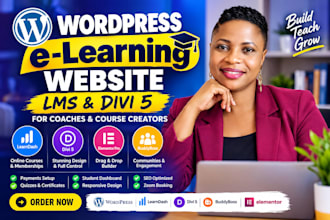 develop or fix wordpress lms website course with learndash tutor lms buddyboss