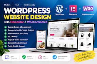 developed a wordpress website with elementor and woocommerce