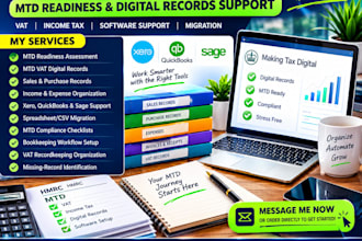 provide mtd readiness vat digital records xero quickbooks support