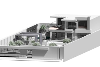 design a modern villa in revit with bim modeling