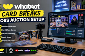 set up obs for whatnot sports card break auctions