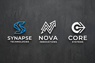 design modern tech logo and corporate business flyers