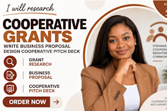 research cooperative grant write business proposal design cooperative pitch deck