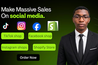 setup facebook shop tiktok shop instagram shop shopify store
