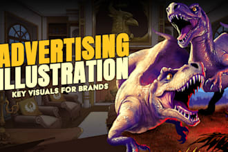 create advertising illustrations and key visuals
