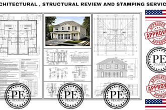 review, stamp al nc sc md ca pa ga architectural plan, structural engineer