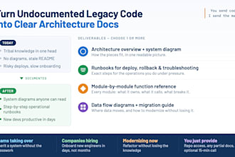 write technical documentation for legacy code