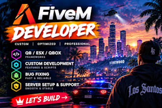 develop fivem server with qbcore esx scripts and fix bugs
