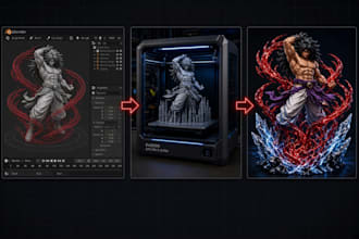3d print and hand paint anime figures statues and resin models
