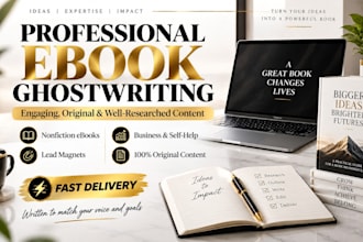 ghostwrite a high quality ebook, guide or nonfiction book