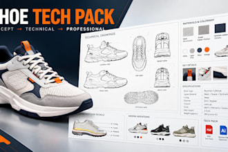 design footwear concepts and professional shoe tech packs