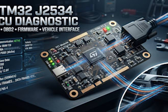 design stm32 j2534 can bus ecu diagnostic pcb obd2 interface and firmware