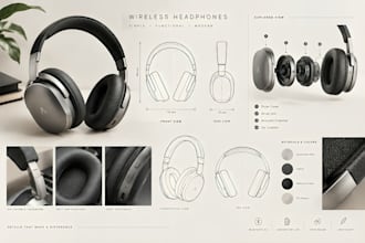 create product line art, technical illustrations and instruction manual drawings