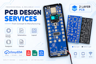 design a professional pcb, schematic and pcb layout
