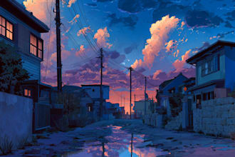 draw anime background, landscape illustrations